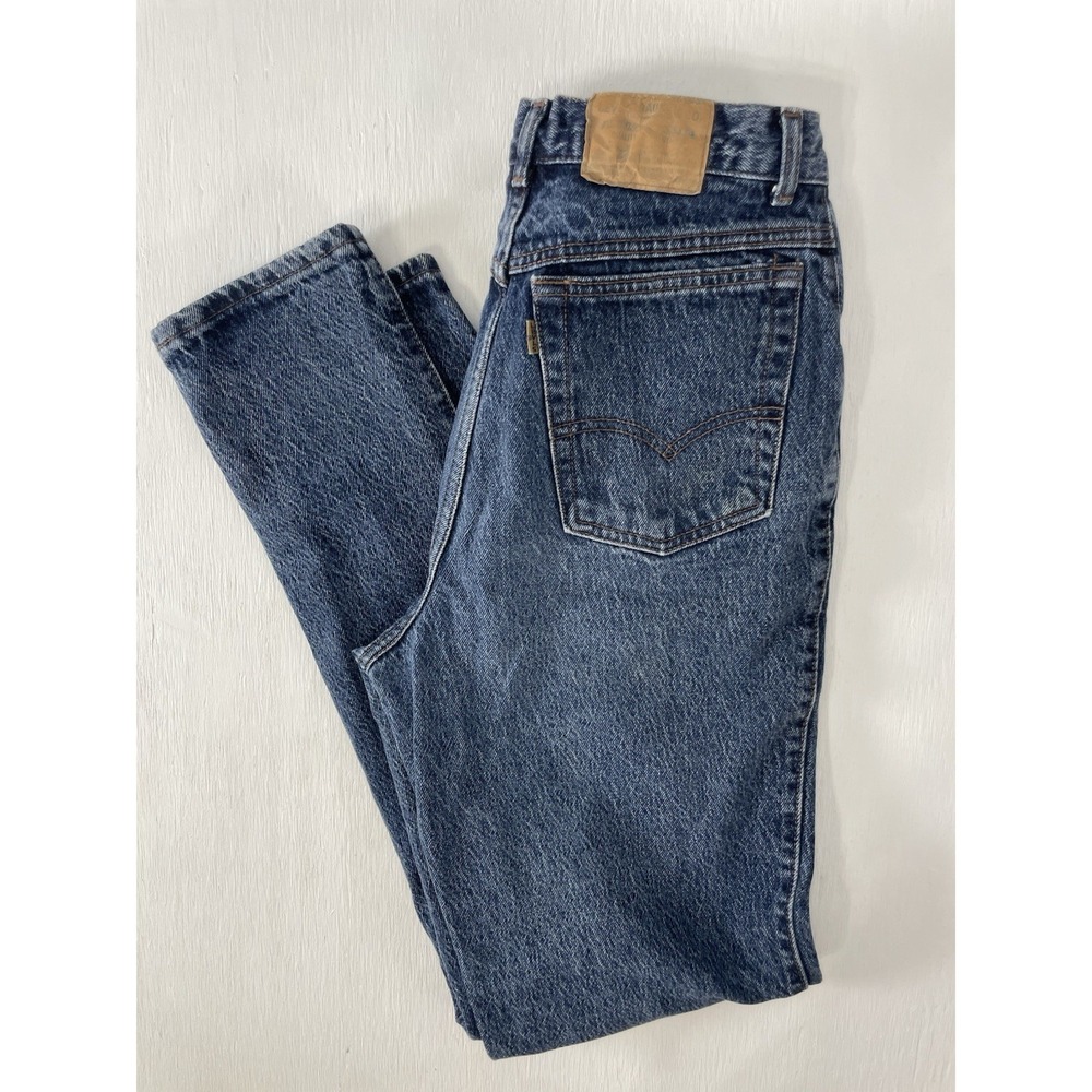 Vintage 90's Levi's Denim Jeans Brown Tab Made‎ In The USA Medium wash CBK